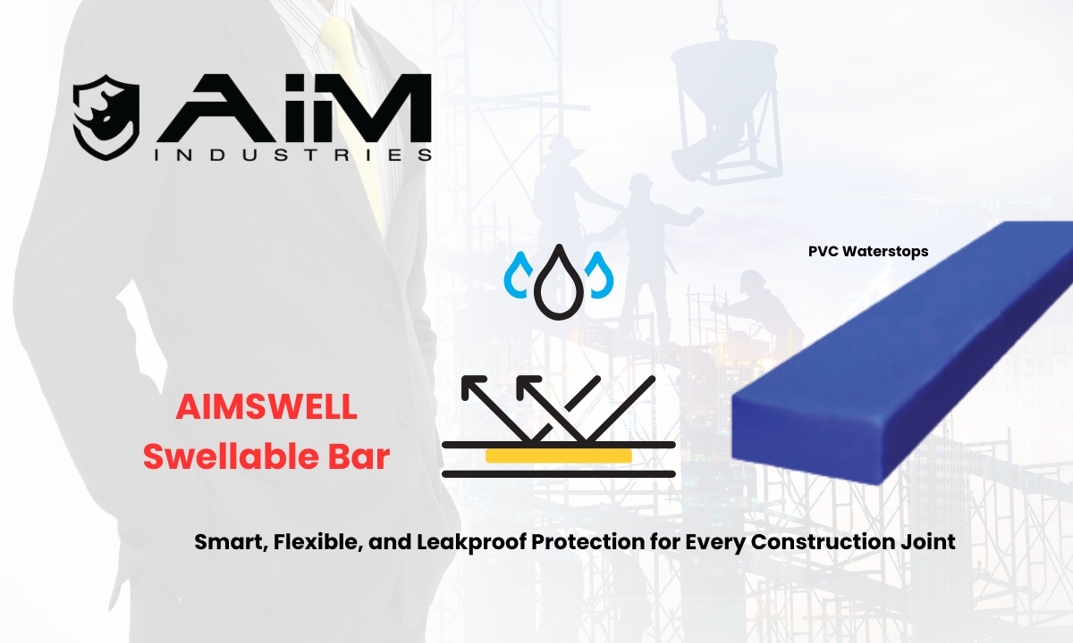 AIMSWELL Swellable Bar as a Replacement for PVC Waterstops for Construction Joint Treatment